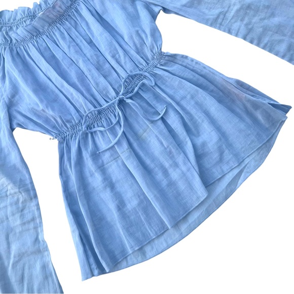 Y2K Vintage Guess Babydoll Bell Sleeve Peasant Blouse - Picture 3 of 7